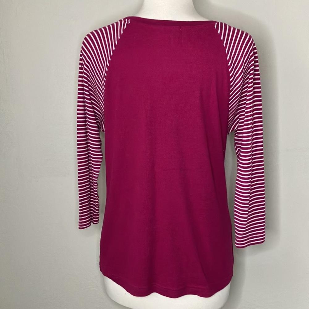 Gap Raspberry Baseball Thermal Tee - Picture 4 of 5